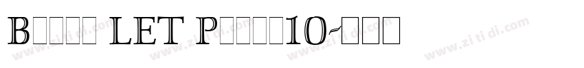Bronx LET Plain10字体转换